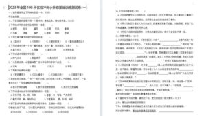 【8页】全国100所名校冲刺小升初语文基础训练测试卷（一）部编版 含答案-壹心居