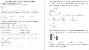 2024年广东省深圳市红岭中学中考一模数学试题（原卷版）6页-壹心居