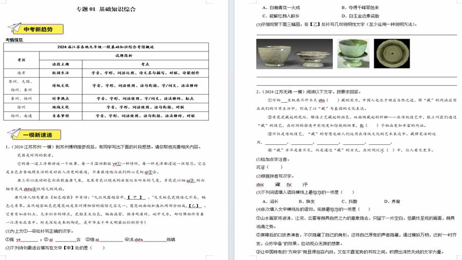 基础知识综合-2025年中考语文备考（原卷版）