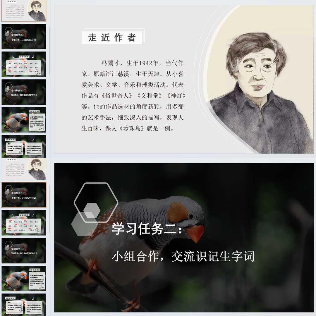 《珍珠鸟》PPT课件精修单品五年级上册语文第四课同步教学
