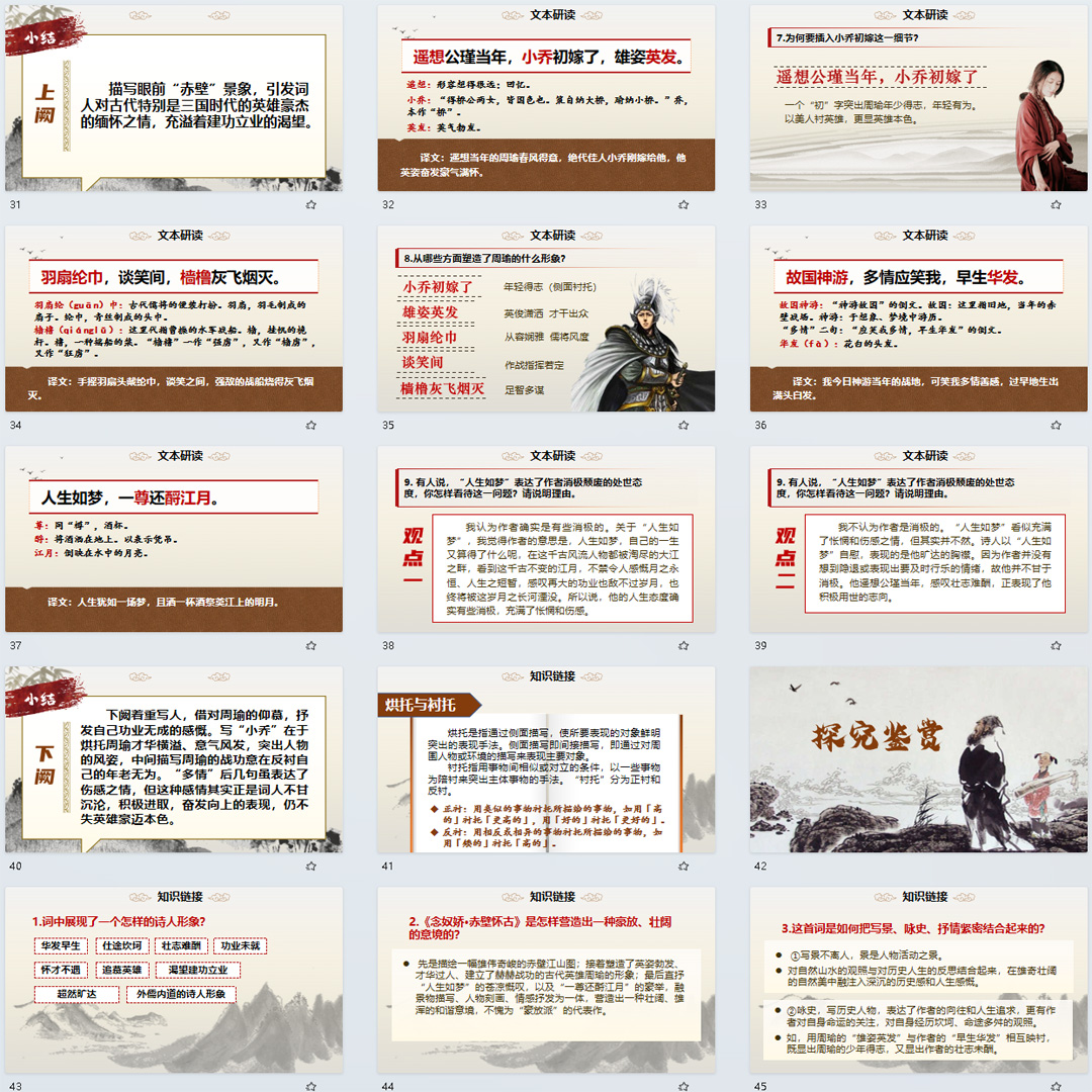 《念奴娇·赤壁怀古》PPT课件25套高一语文必修上第9课含联读课件